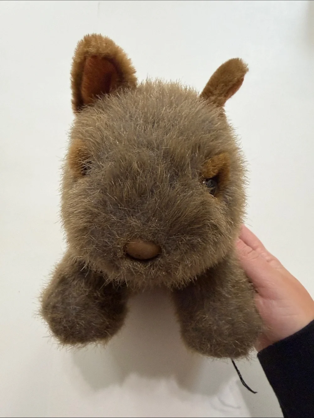 Vintage Plush Small Pet Bunny Toy - Brown Australian Wombat